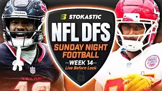 NFL DFS Showdown Live Before Lock | Texans vs Chiefs SNF Week 14 DFS Picks