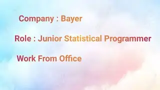 Junior Statistical Programmer jobs in Bayer
