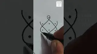 simple 3 dot to 1 sikku kolam in notebook / easy daily kolam for beginners / shorts