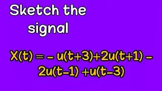 Sketch ( Unit step signal with shift and Deffriaint Amplitude)