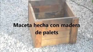 Maceta hecha con madera de palets