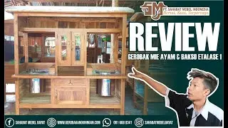 REVIEW - Gerobak Mie Ayam Bakso etalase 1 (dua tungku) | TERBARUUU!!!!!!!!!!