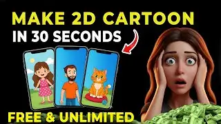 How To Make 2D Cartoon Animation Videos in 30 Seconds on Mobile | Free & Unlimited (No Watermark)