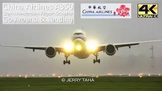 A350 Insane Go Around + Landing In Storm At AMS ☆ In Honor Of Steve Bezman aka 99Carnot