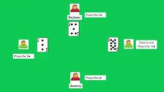 How to play a trick in Mini Bridge