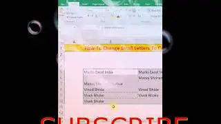 excel shortcuts