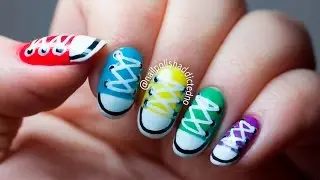 Converse Shoes - Nail Art Tutorial by NailPolishAddicted