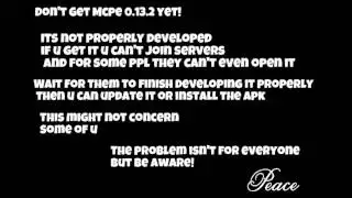Don't Get MCPE 0.13.2