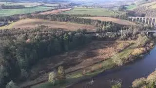 The 3 Bridges Crossing the River Tweed Scotland  Mavic 4 Pro