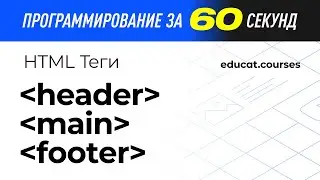 HTML CSS. Теги header, main, footer