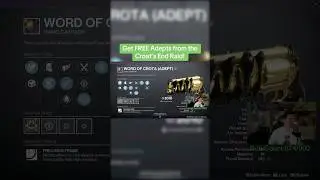 GET GOD ROLL CROTA ADEPT WEAPONS EASY!  #destiny2 #gaming