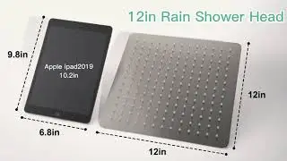 SR SUN RISE 12 Inch Rain Shower  High Pressure Rainfall Showerhead Ultra Thin Water Saving