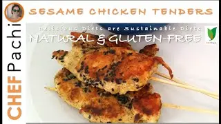 Chef Pachi Recipe: How to make Sesame Chicken Tenders -  Kabobs on a panini grill