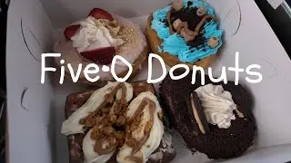 Trying Five-O donuts in Sarasota Florida