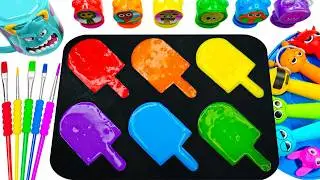 Oddly Satisfying Video l Making DIY Crazyy 6 Square Lolipops Stick Labubu SPRUNKI Paints Mixing ASMR