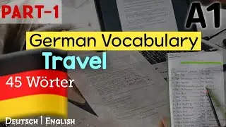 Lesson 1| German vocabulary A1 level | Travel | Reisen | Learn German in English 🇩🇪✅
