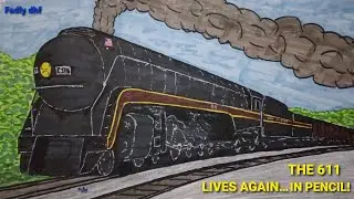 YOU'LL NEVER BELIEVE HOW EASY IT IS TO DRAW N&W 611!.. N&W 611 STEAM TRAIN
