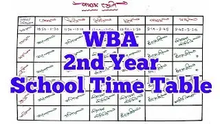 NIOS D.El.Ed: WBA 2nd Year, SCHOOL TIME TABLE