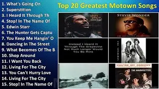 Top 20 Greatest Motown Songs of All Time ~ Full Album