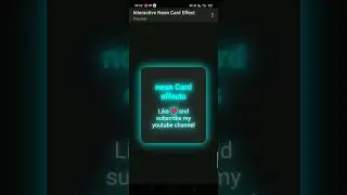 Neon Card effect using html css and javascript #card #effect#animation#coding#webdevelopment#shorts