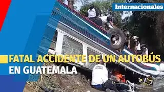 Fatal accidente de un autob&uacute;s que cay&oacute; por un puente en Guatemala