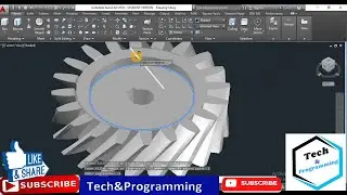 Making  3D Gear in AutoCAD 2018|| Step by Step ||Tech&Programming