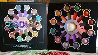 Палетка Зодиак / Zodiac от bh cosmetics / свотчи теней