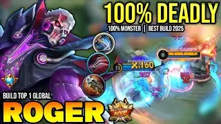 ROGER BEST BUILD 2025 | BUILD TOP 1 GLOBAL ROGER GAMEPLAY | MOBILE LEGENDS✓