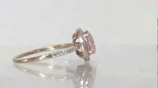 1.4 carat Pink sapphire,diamonds Rose gold Ring, Payment Plan is available.  P-018-6