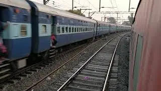 Tulsi Express demonstrates speed show to late running Kushinagar Express