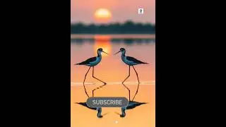 Black-necked Stilt : A Beautiful Bird.#shortsfeed #shorts #viralshort #factshorts #fact #trends #yt