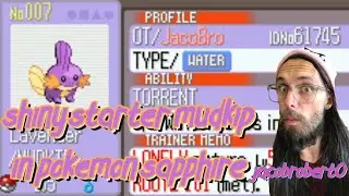 LIVE Shiny Starter Mudkip in 5,249 SRs in Pokemon Sapphire