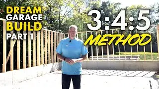 Dream Garage Build Part 1: Using the 3-4-5 Method to Square the Foundation #autodetailing