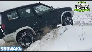 Nissan Terrano 2 in the SNOW - TD27 power - Extreme 4x4 OFFROAD, nieve❄️❄️❄️
