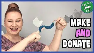 DIY Fuzzy Tail Ring Cat Toy That Is Great For Donating To Rescue Groups