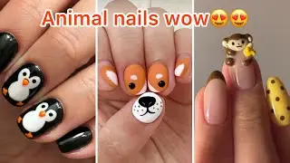 Easy nail Animal Print Nails | Nail Art design | so easy so simple nail do it at your home 😍🐷🐝🐸🐣