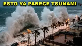 EL MAR SE SALE EN ITALIA. PELIGROSO OLEAJES DE 8 METROS EN VIVO