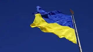 Флаг Украины - 4К видео, длительность - 4 часа. Скринсейвер.