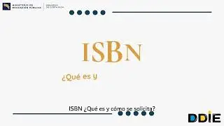 International Standard Book Number (ISBN) - DDIE