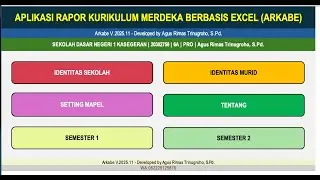 Aplikasi Rapor Kurikulum Merdeka (ARKABE) Terbaru Tahun 2025/2026 Kokurikuler dengan CP/TP Terbaru