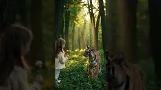 Little Girl Meets a Tiger Cub: The Most Touching Moment!