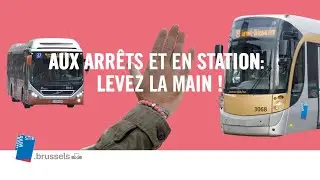 ✋ STIB - Levez la main pour que le bus ou le tram s'arrête ! | Bruxelles | Bus | Tram