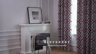 🍒Spring Into Style with Geometric Print Curtains! #homedecor #interiordesign #moderndecor #cozyhome