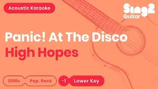 High Hopes - Panic! At The Disco (Lower Key) Karaoke Acoustic