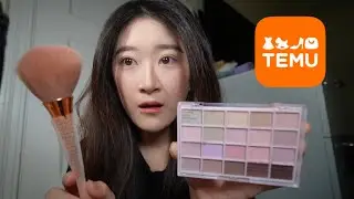 Makeup using ONLY TEMU products (RIP my skin)