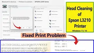 Epson L3210 head cleaning windows 11/10 | Quickly Clean Print Head and fixed print problem of L3210