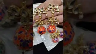 #kundan meenakari earings #made in india #local for vocal price ₹249 shipping extra wholesale also
