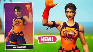 New THE CHAMPION Skin Gameplay in Fortnite! (FNCS EXCLUSIVE)