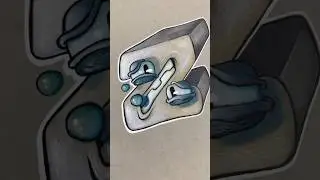 How to make Z from Alphabet Lore POP with the STICKER EFFECT! #drawingtip #arttutorial