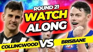COLLINGWOOD vs BRISBANE | Round 21 2025 LIVE AFL Watchalong